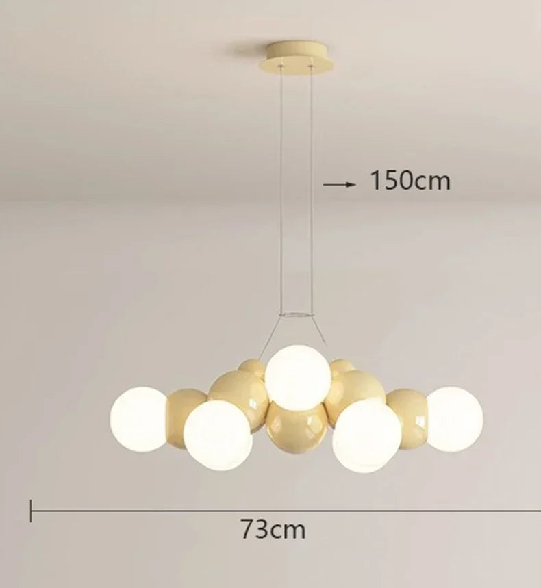 DecorBites™ Elegant Chandelier Ceiling Pendant Light Fixture for Dining Room, Salon & Indoor Lighting