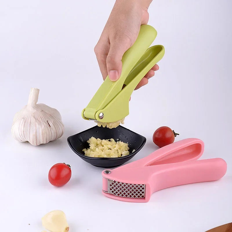 DecorBites™ Garlic Rammers: Manual Zinc-Alloy Press for Multifunctional Cuisine - Peel, Press, & Squeeze