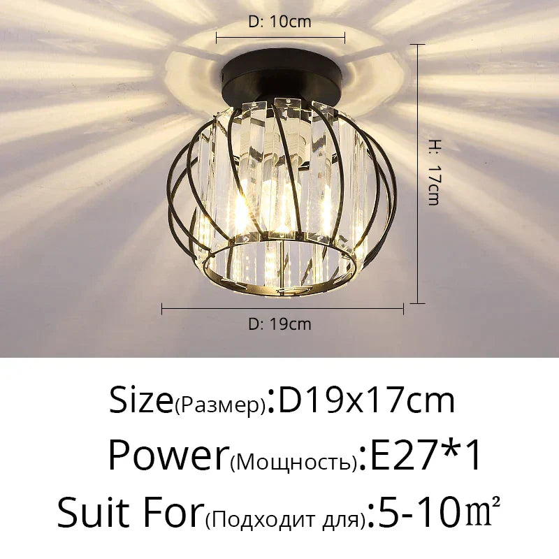DecorBites™ Crystal Glass Nordic LED Chandelier for Modern Indoor Lighting