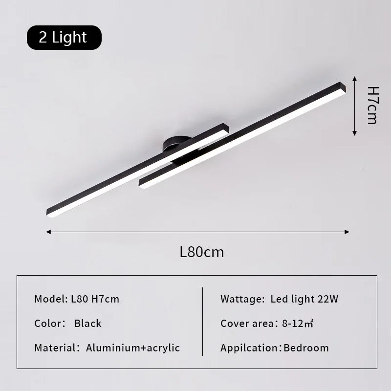 DecorBites™ مصباح سقف LED خطي لغرفة المعيشة وغرفة النوم