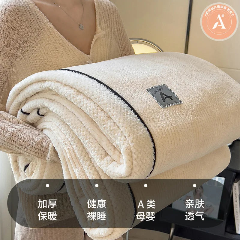 DecorBites™ Light Luxury Velvet Plush Cotton Blanket