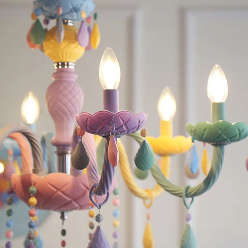 ثريا سقف ماكارون LED لغرفة الأطفال من DecorBites™ لديكور غرفة نوم الأولاد والبنات