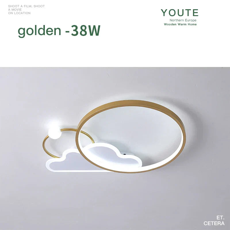 مصباح سقف LED للأطفال من DecorBites™: ثريا حضانة عصرية لغرفة النوم، مصباح كرتوني ذكي