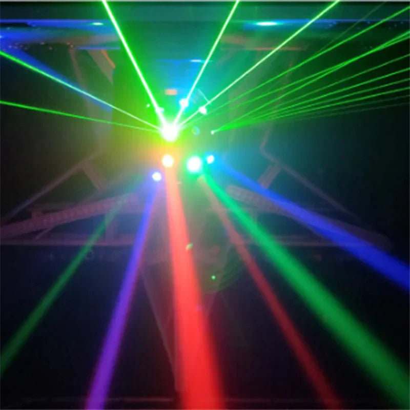 DecorBites™ 16*3W RGBW Laser Football Light Strobe Beam Projector DJ Disco Moving Head