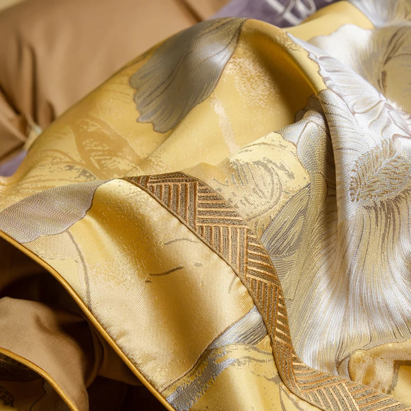 DecorBites™ Jacquard Bedding Set in 1000TC Egyptian Cotton, Queen/King Size Bedlinens