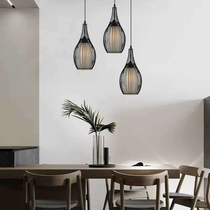 DecorBites™ Iron Cage Pendant Lights for Dining Living Room Bar Cafe Restaurant Industrial Style