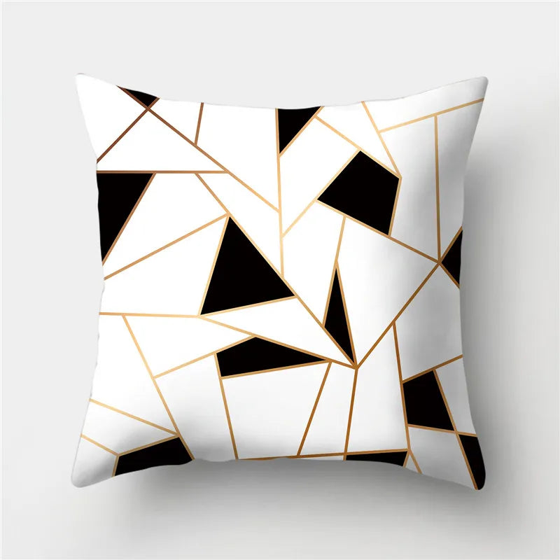 DecorBites™ Geometric Stripes Pillowcase 45x45cm Polyester Cushion Cover for Living Room