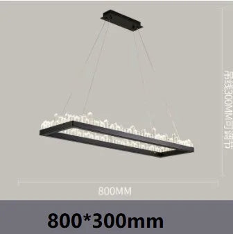DecorBites™ Crystal LED Pendant Lights: Modern Gold Black Industrial Lamp for Stylish Illumination