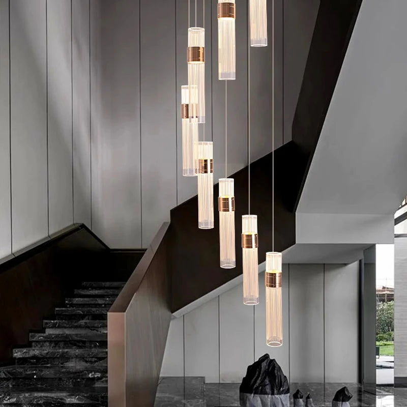 Nordic Multi-Light Iron And Acrylic Pendant Light
