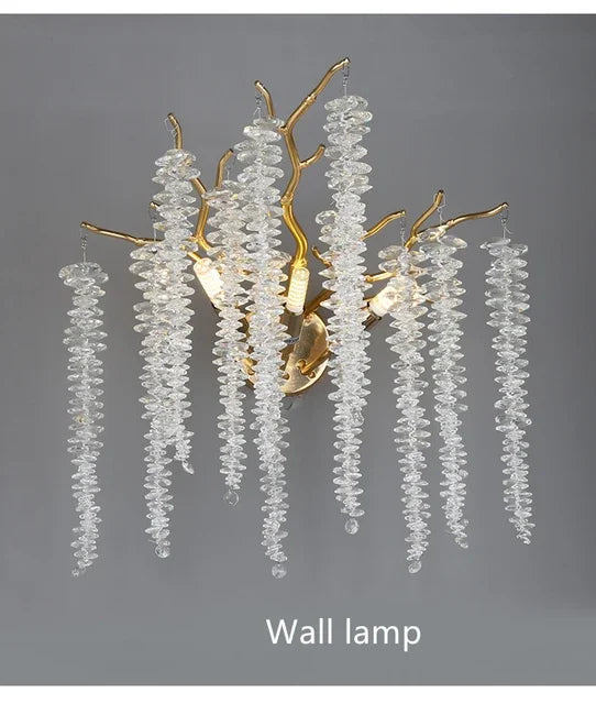 DecorBites™ Crystal Tassel Chandelier: Luxury LED Pendant Lights for Living Room, Hall & Restaurant