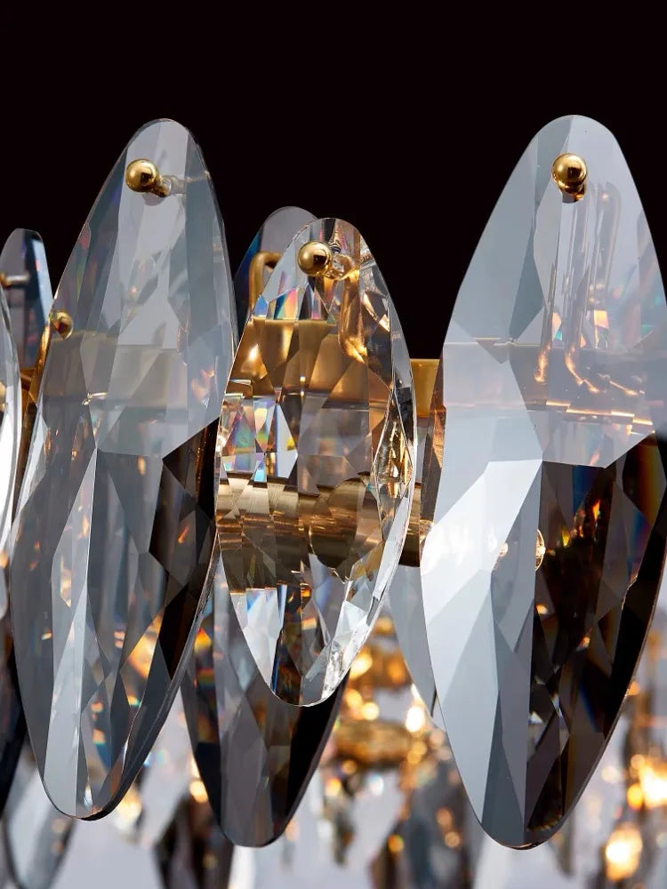 2024 DecorBites™ Ash Crystal Ceiling Chandeliers, Modern Living Room Pendant Lamps, Home Decor Lighting