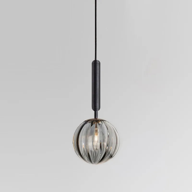 Nordic Glass Pendant Light With Painted Iron Finish