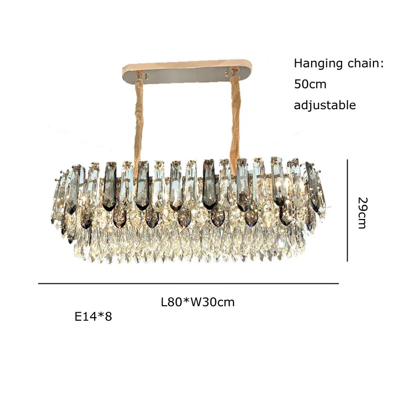 DecorBites™ Crystal Modern Pendant Light: Luxury Indoor Fixture for Home Decor