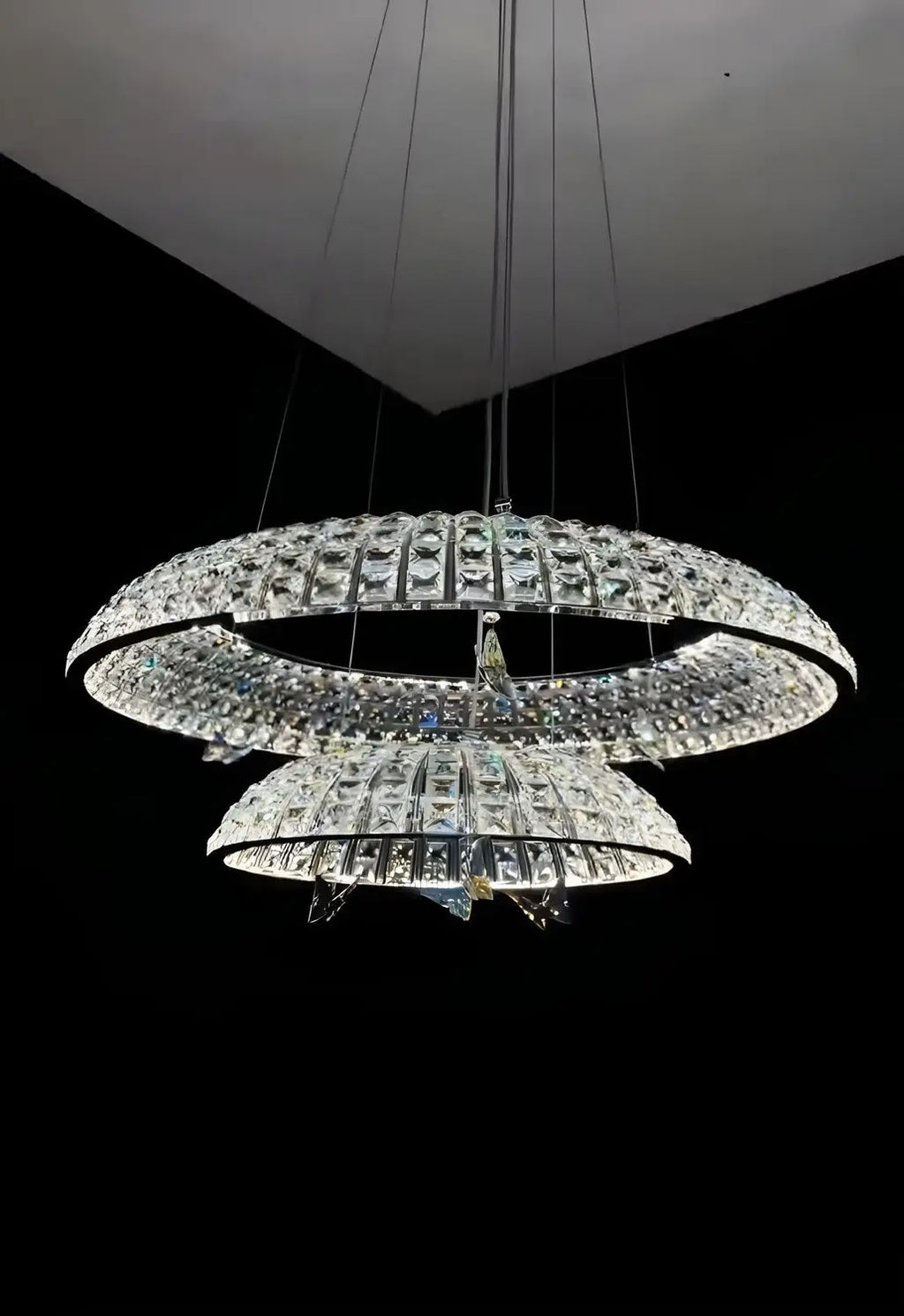 DecorBites™ Crystal Butterfly Pendant Light: Italian Postmodern Luxury Lamp for Villa Duplex Building