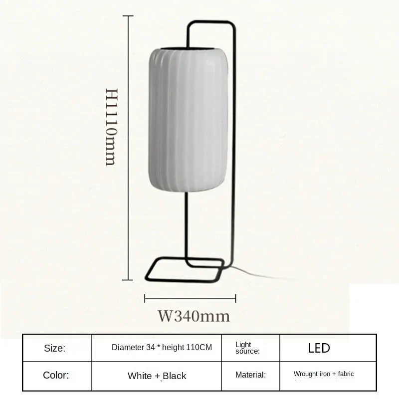 مصباح أرضي LED على الطراز الياباني من DecorBites™ لغرفة المعيشة وغرفة النوم والمقهى