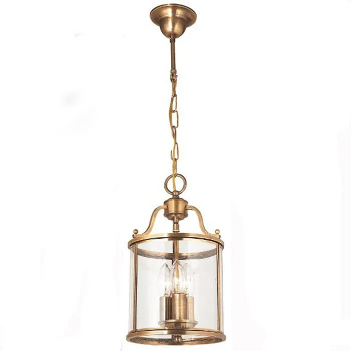 Vintage Copper Birdcage Glass Pendant Light
