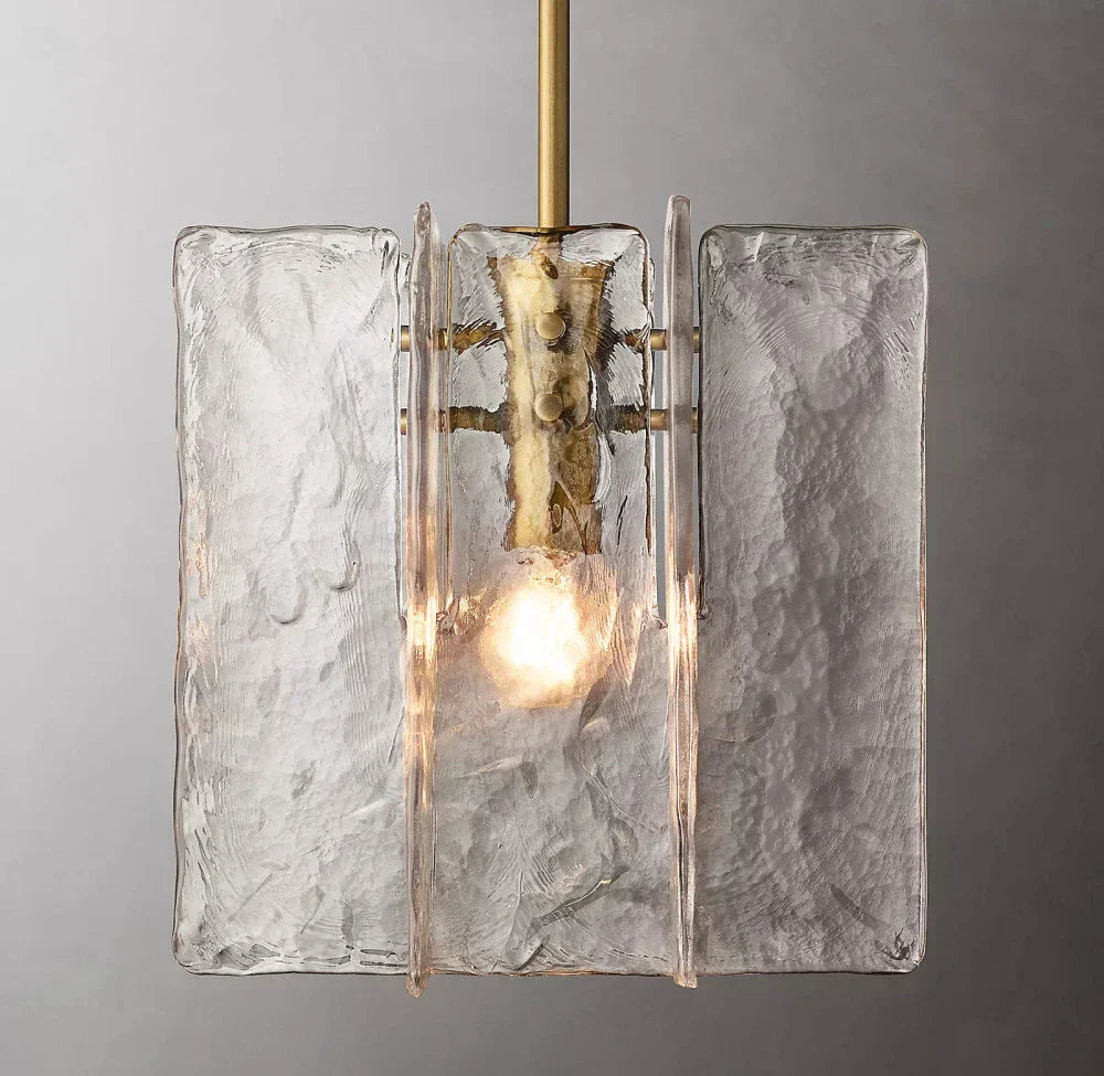 DecorBites™ Glass Lattice Pendant Lights: Stylish LED Chandeliers for Home Decor