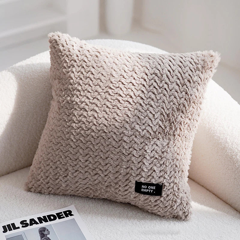 DecorBites™ Geometric Texture Plush Cushion Cover - Modern Nordic Style Pillow Cases