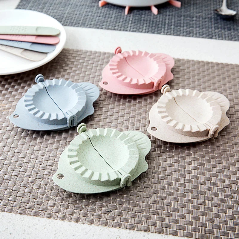 DecorBites™ Dumplings Maker Tool Wheat Straw Jiaozi Pierogi Mold Clips Pastry Kitchen Accessories
