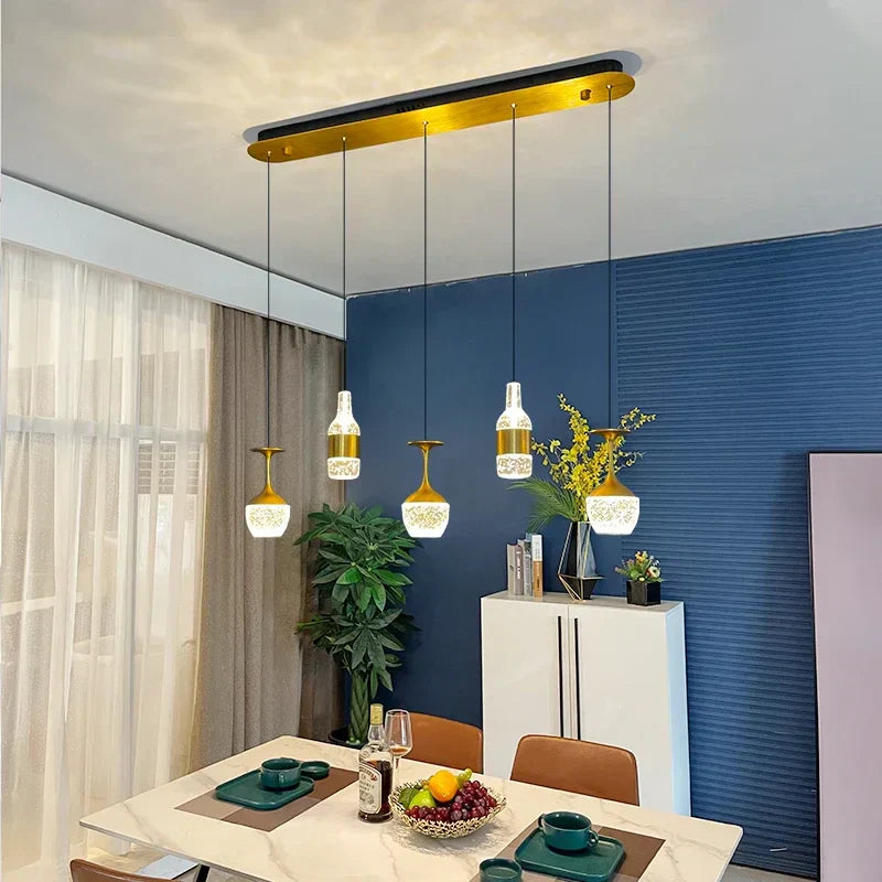 DecorBites™ Crystal LED Chandelier for Dining Room Decor