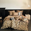 DecorBites™ Cotton Patchwork Bedding Set King Queen Ru Full Size Sheet Duvet Cover Pillowcase Linens