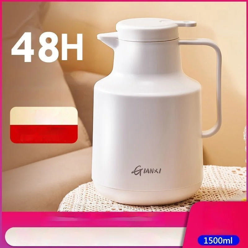 DecorBites™ 1.5L Thermal Insulation Vacuum Coffee Pot Glass Liner - Large Capacity