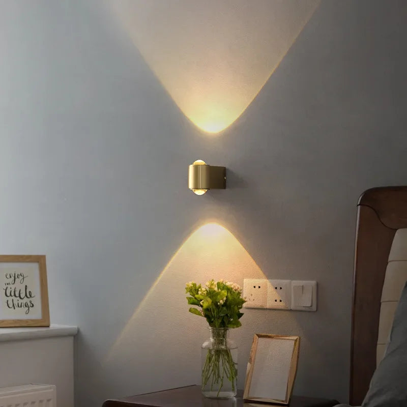 DecorBites™ Copper LED Wall Lamp Modern Bedside Reading Indoor Nordic Scone Wall Lamp