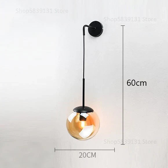 DecorBites™ Glass Ball Wall Lamp - Nordic Retro LED Lighting Fixture