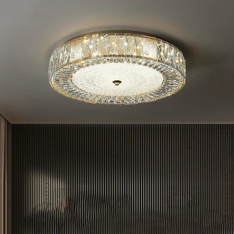 وحدة إضاءة سقف LED زجاجية ذهبية DecorBites™ من الفولاذ المقاوم للصدأ