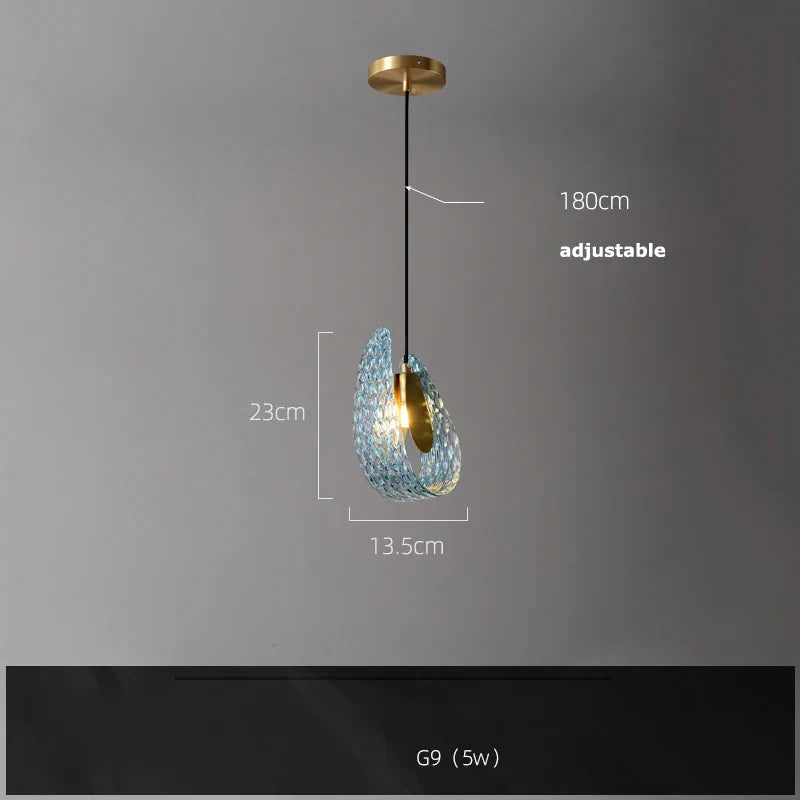 DecorBites™ G9 LED Copper Pendant Light for Foyer & Dining Room