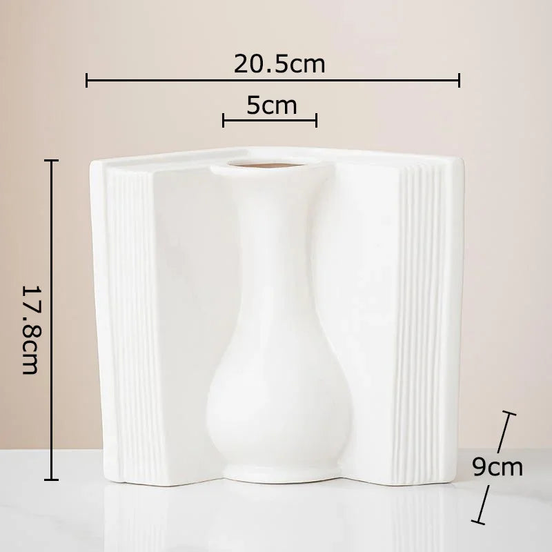 DecorBites™ Creative Flowers Desk Decoration Vase | Artificial Floral Decor for Aesthetic Rooms