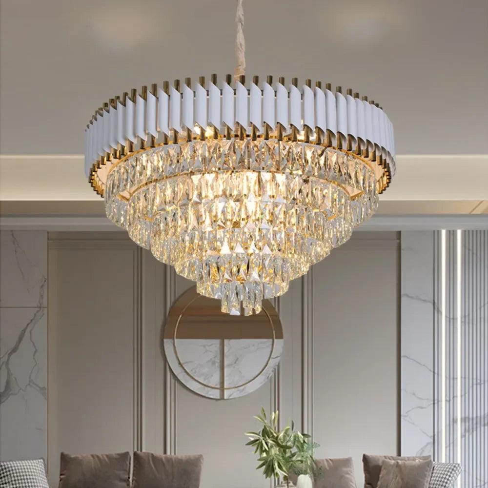 ثريا كريستال سوداء DecorBites™: إضاءة LED عصرية فاخرة لغرفة المعيشة وغرفة النوم