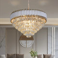 DecorBites™ Black Crystal Chandelier: Modern Luxury LED Lighting for Living Room, Bedroom