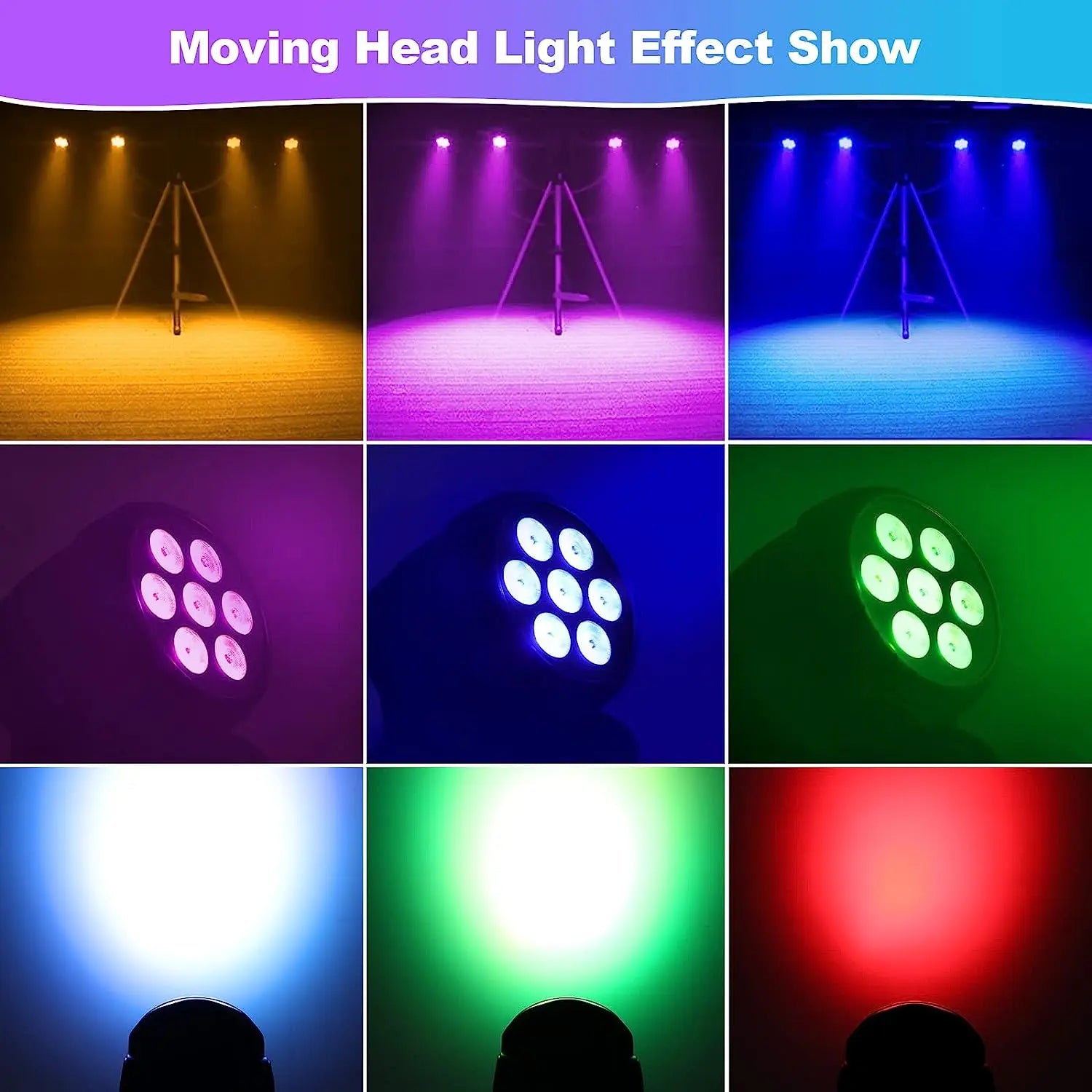 DecorBites™ Big Dipper RGBW Mini Moving Head Party Light Set for Bars - 2pcs