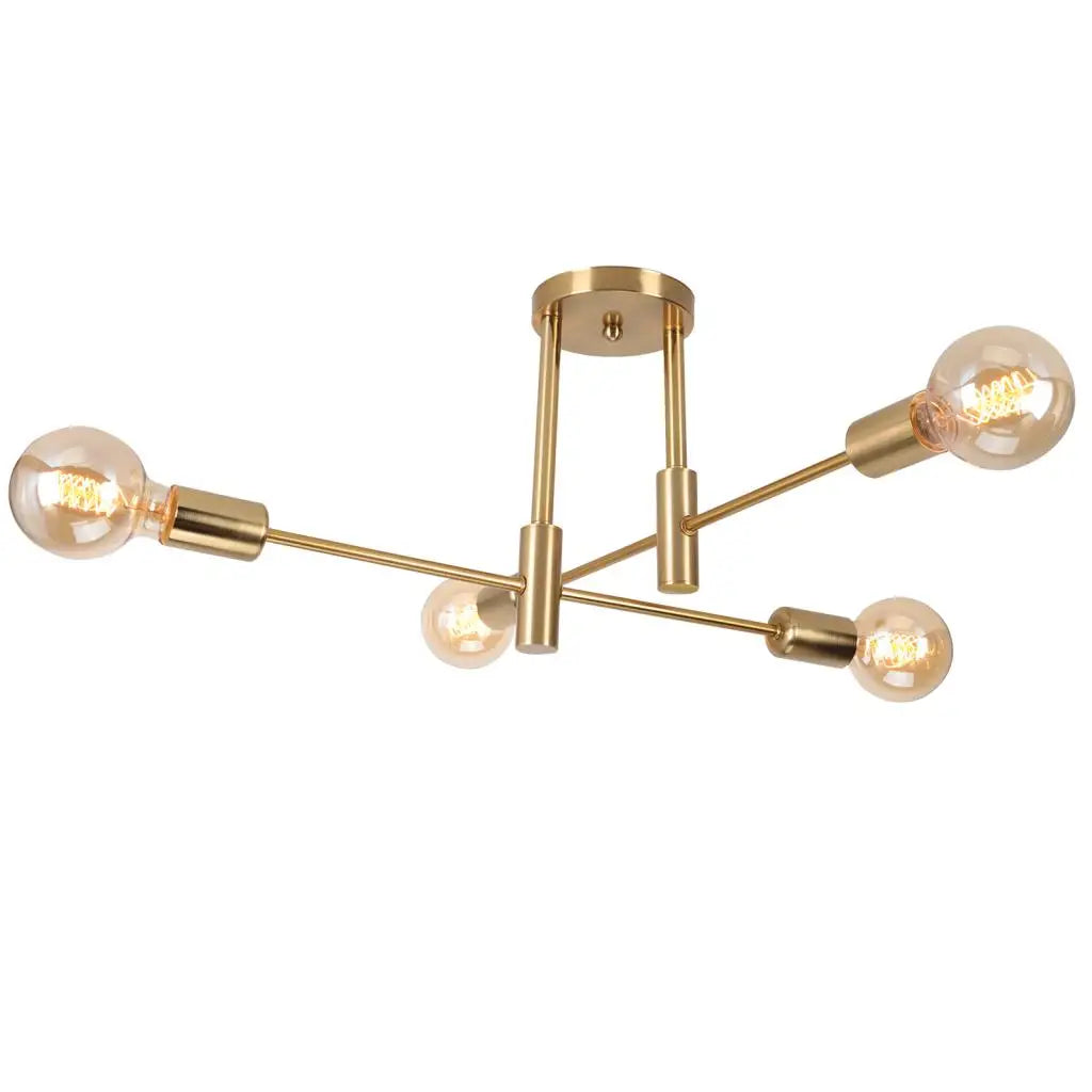 DecorBites™ Industrial Chandelier: Modern Wrought Iron LED Ceiling Lamp for Home Decor