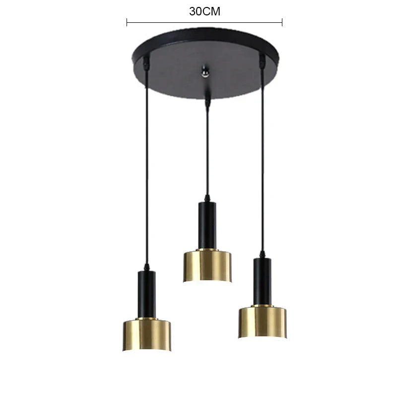 DecorBites™ مصباح معلق LED ذهبي E27 ثريا Nordic لغرفة المعيشة وغرفة النوم الداخلية