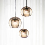 Nordic Glass Pendant Light in Amber or Clear