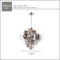 DecorBites™ Glass Globe LED Chandelier Pendant Light for Nordic Luxury Living Room