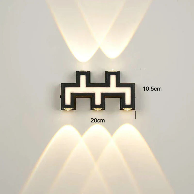 DecorBites™ IP65 LED Wall Lamp for Indoor/Outdoor Waterproof Garden Lighting