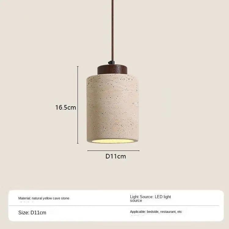 Japanese Travertine Stone Pendant Light