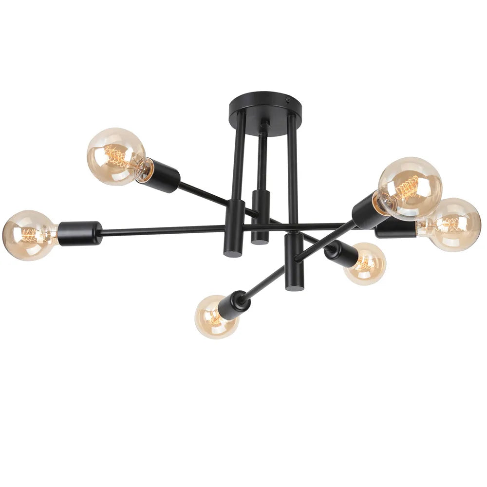 DecorBites™ Industrial Sputnik Chandelier Modern Ceiling Light for Kitchen Dining Bedroom