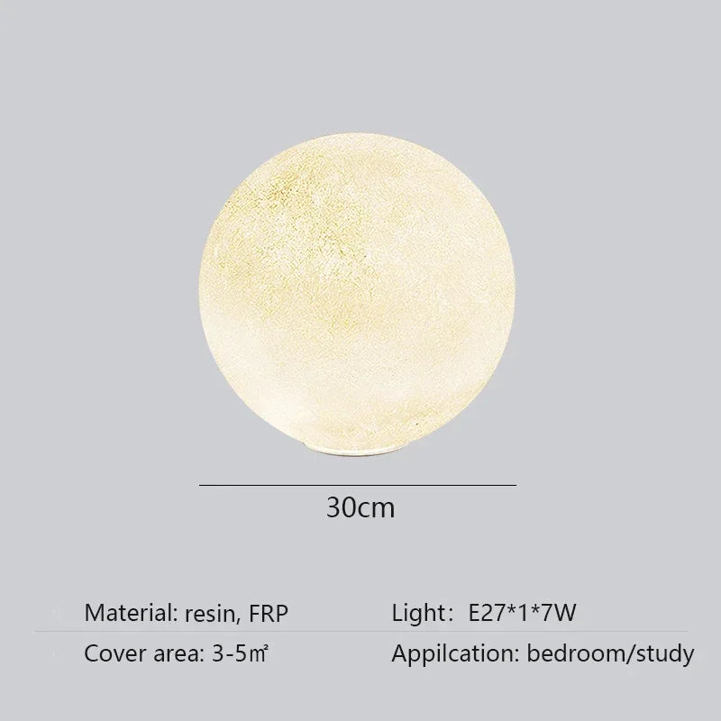 Nordic Moon White FRP Round Pendant Light