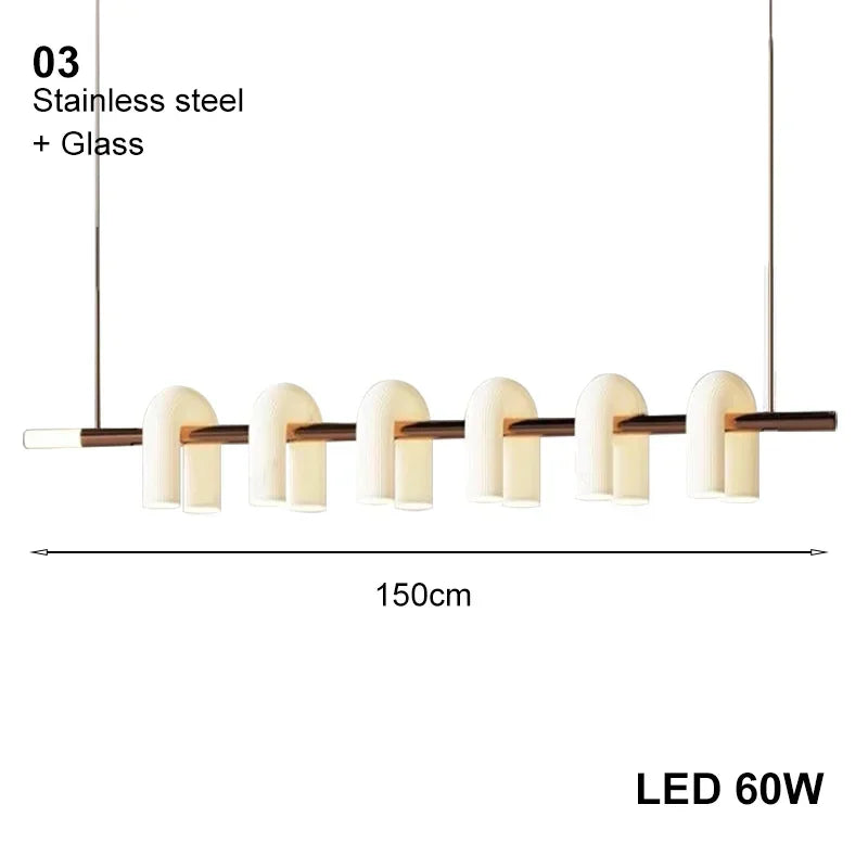 DecorBites™ Art Deco White Acrylic Chandeliers: Elegant Indoor Living Room Lamps