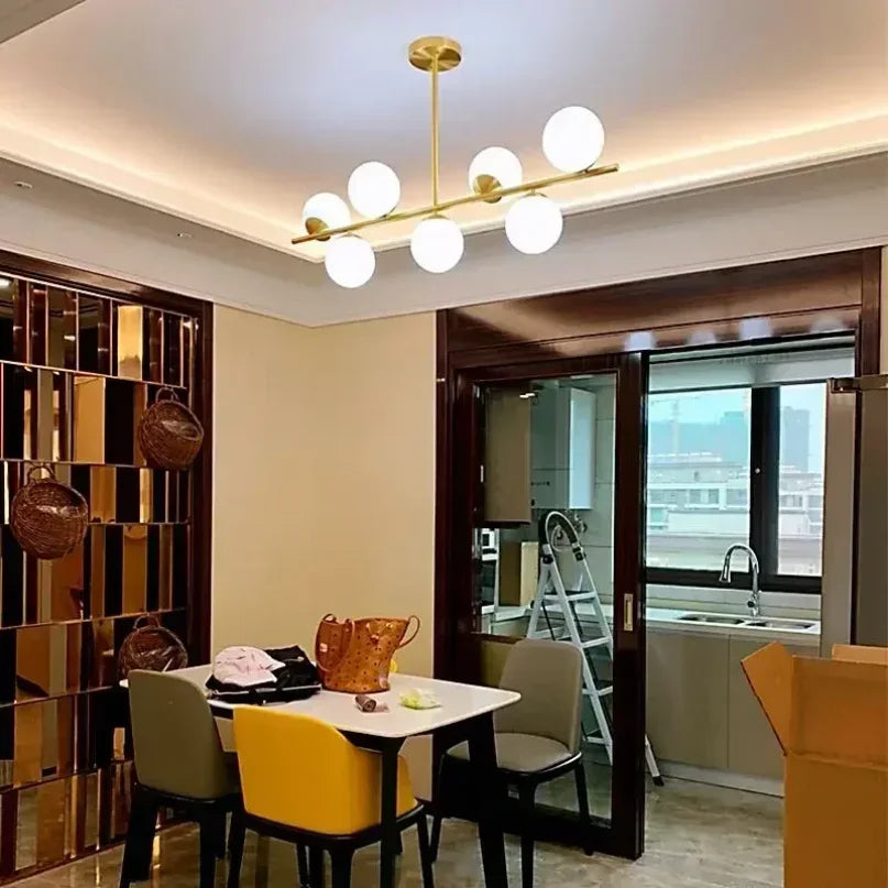 DecorBites™ Bean Glass Chandelier: Modern Magic Lighting for Kitchen Living Room Bedroom