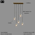 DecorBites™ Clear Glass Ball Pendant Light Chandelier for Living Room Dining Room Home Decor