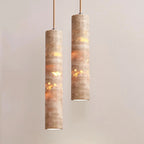 Cream Marble Linear Pendant Light