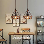 Nordic Diamond Metal Pendant Light in Stainless Steel