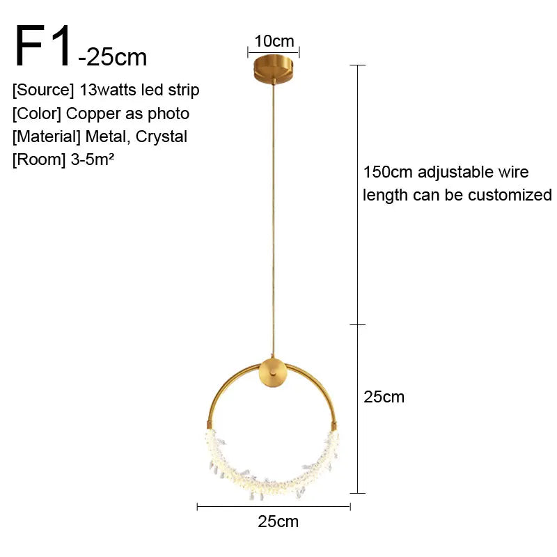 DecorBites™ Gold Nordic Pendant Lights Indoor Kitchen Dining Room Home Decor