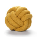 DecorBites™ Handmade Knotted Boucle Circle Plush Pillow Brown