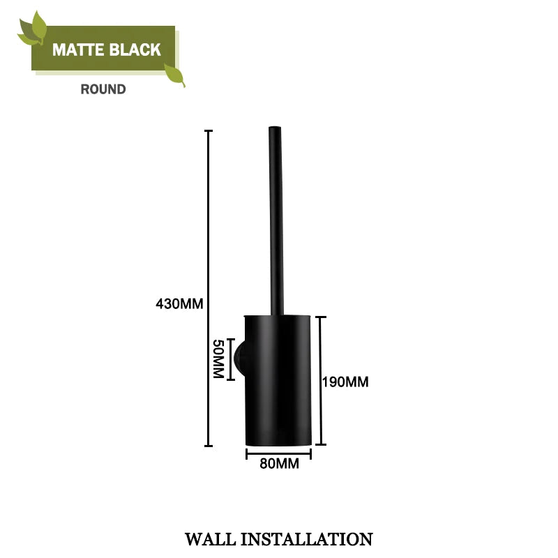 DecorBites™ Gold Toilet Brush Set with Wall Mount Holder